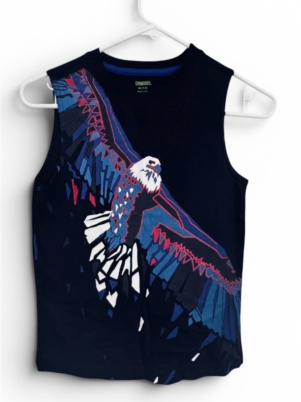 🦅 Gymboree Boys Geometric Bald Eagle Graphic Tank Top